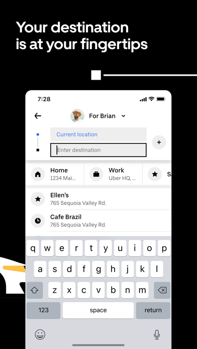 Uber - Request a ride screenshot