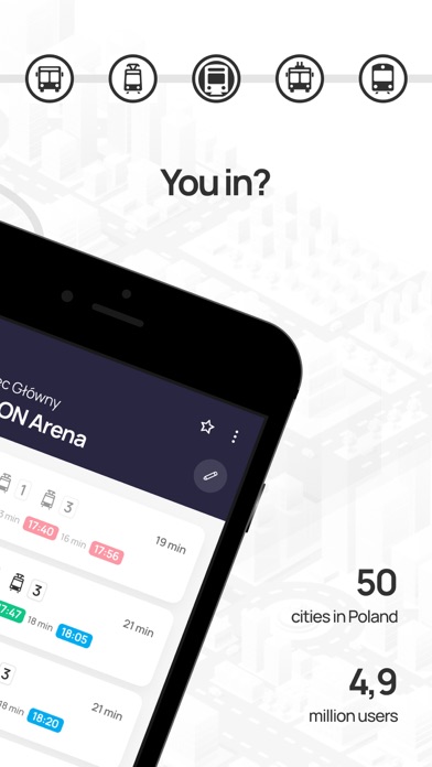 Jakdojade: public transport screenshot