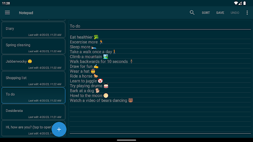 Notepad - simple notes screenshot