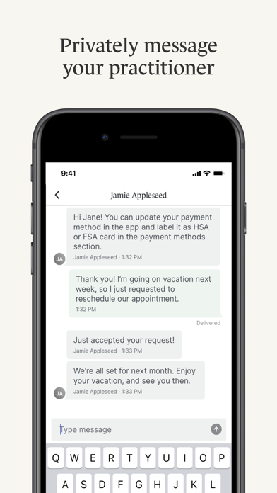 SimplePractice Client Portal screenshot
