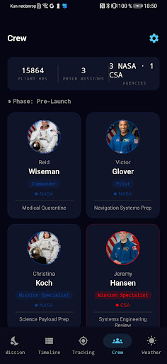 Artemis II Tracker screenshot