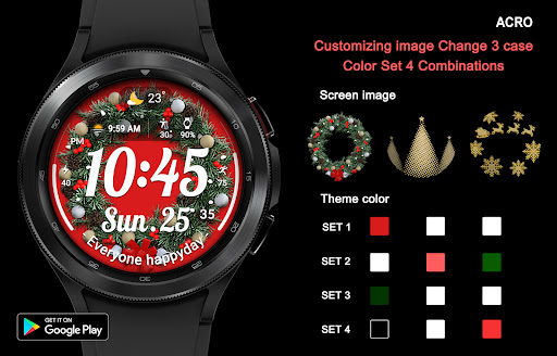 ACRO Happy Christmas Watchface screenshot