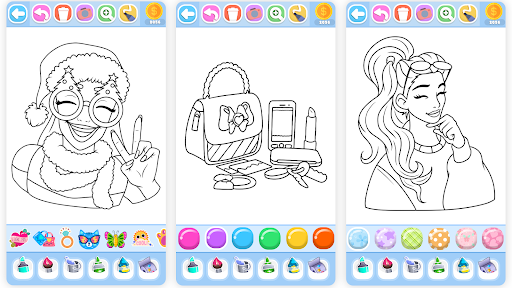 Glitter Beauty Coloring Pages screenshot