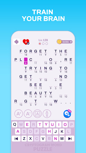 Cryptogram Word Puzzle Game screenshot