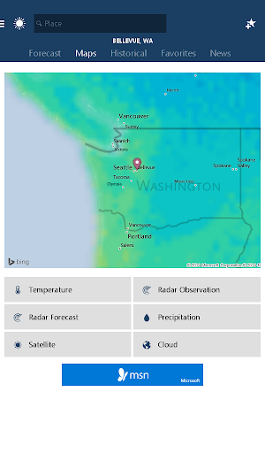 MSN Weather - Forecast & Maps screenshot