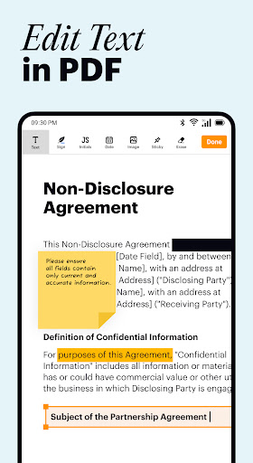 pdfFiller Edit, fill, sign PDF screenshot