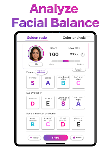 Face Shape & Color Analysis screenshot