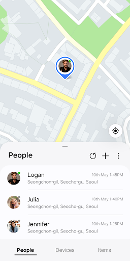 Samsung Find: Location Sharing screenshot