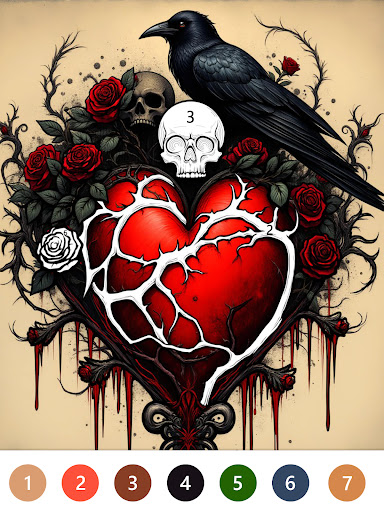 Macabre Color Paint By Number screenshot