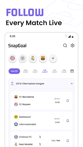Soccer Live Scores: SnapGoal screenshot