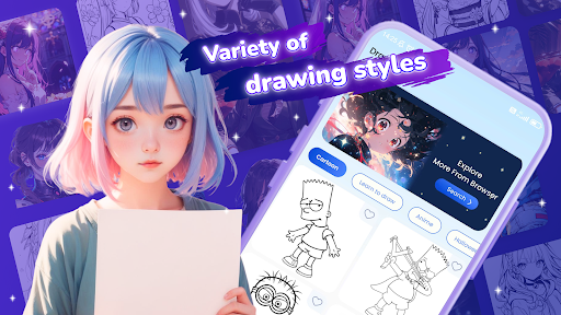 Draw Anime: Paint & Sketch App screenshot