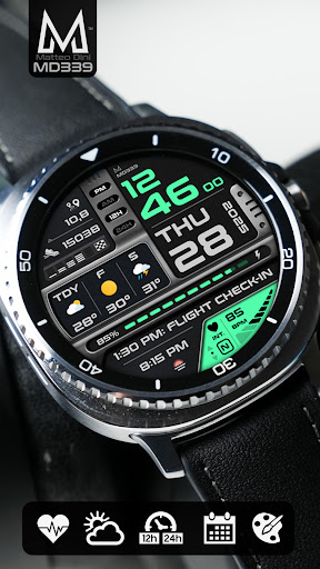 MD339 Digital watch face screenshot