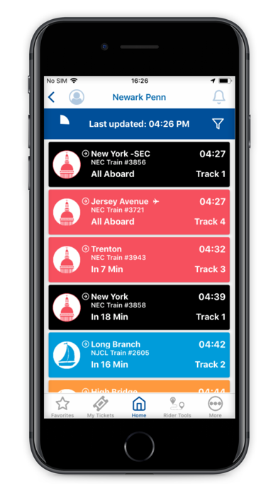 NJ TRANSIT Mobile App screenshot