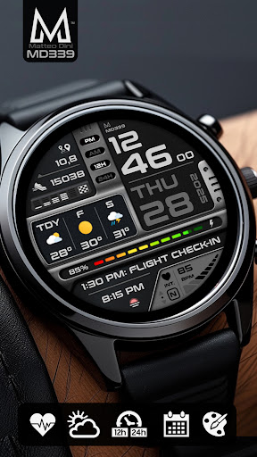 MD339 Digital watch face screenshot
