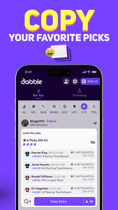 Dabble - DFS & Player Props screenshot