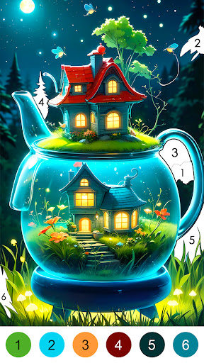 Fantasy Color-Paint By Number screenshot