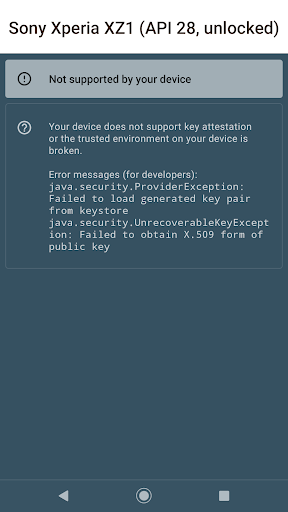 Key Attestation Demo screenshot