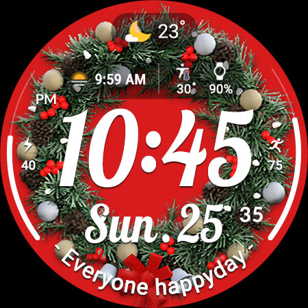 ACRO Happy Christmas Watchface screenshot