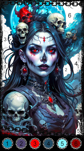 Dark, Horror Color by Number screenshot