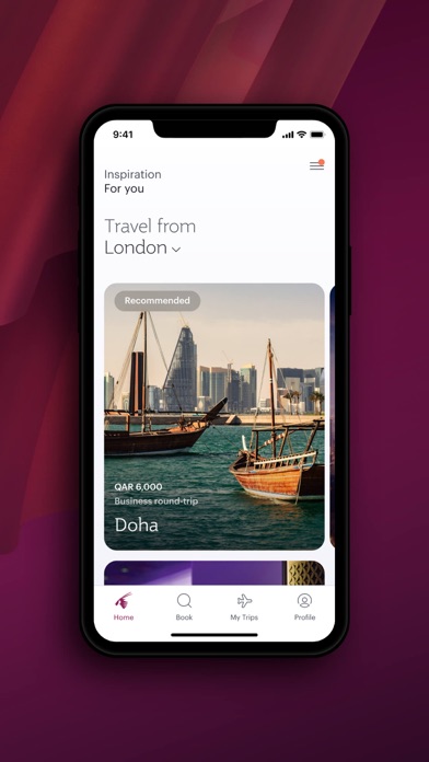 Qatar Airways screenshot