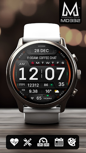 MD332 Digital watch face screenshot