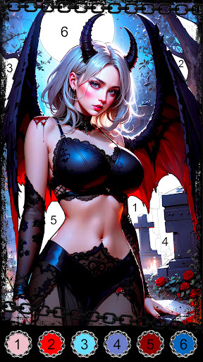 Dark, Horror Color by Number screenshot