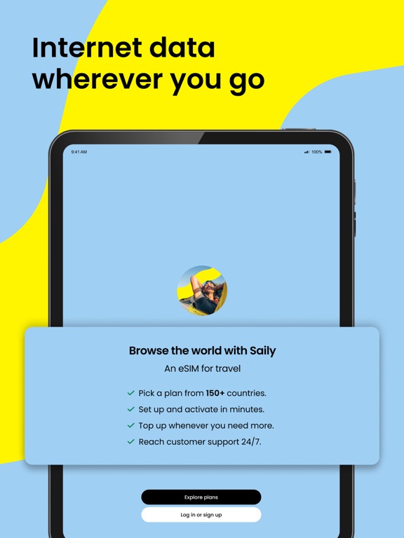 Saily: An eSIM travel app screenshot