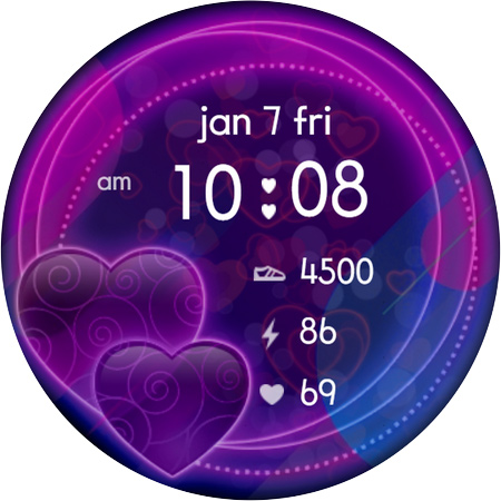 Sweet Hearts Watch Face screenshot
