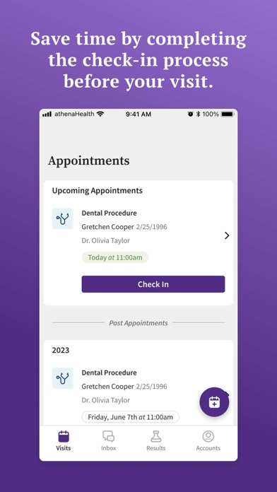 athenaPatient screenshot