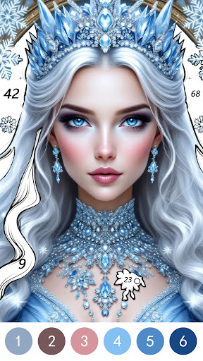 Fantasy Color By Number Game screenshot