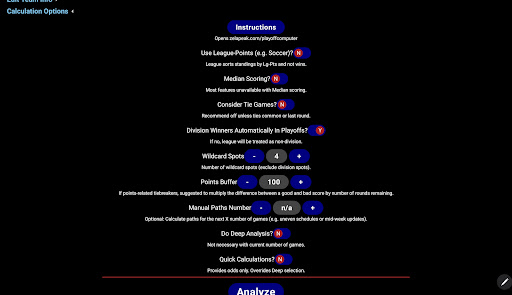 PlayoffComputer screenshot