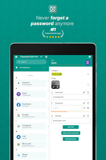 Password Safe and Manager screenshot