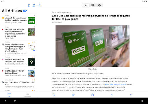 Fluent Reader Lite - RSS Clien screenshot