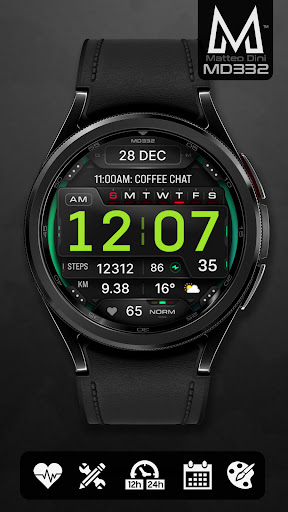 MD332 Digital watch face screenshot