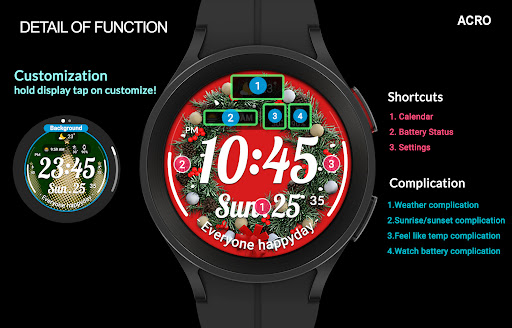 ACRO Happy Christmas Watchface screenshot