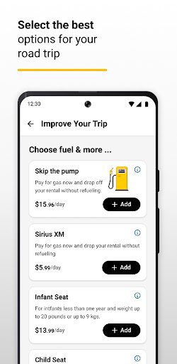 Hertz Rent-a-Car screenshot