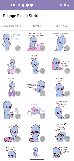 Strange Planet Stickers screenshot