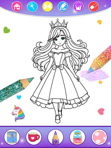 Princess Coloring Book & Games screenshot