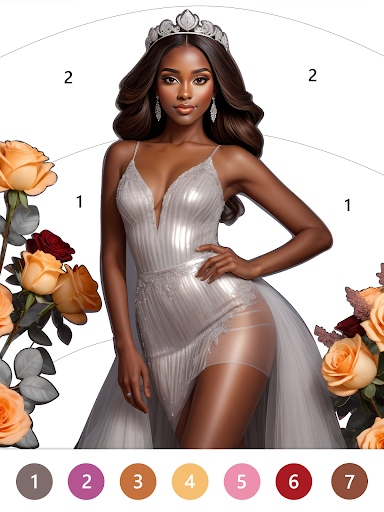 Black Color Paint By Number screenshot