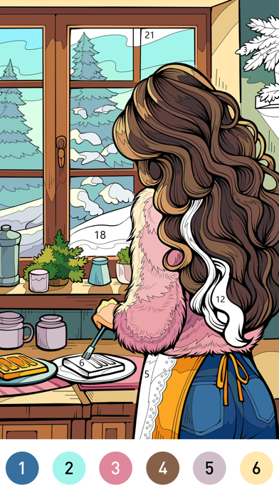 Granny Color By Number Game screenshot