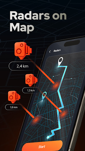 Radar, Speedometer, GPS, HUD screenshot