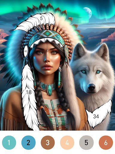 Fantasy Color By Number Game screenshot