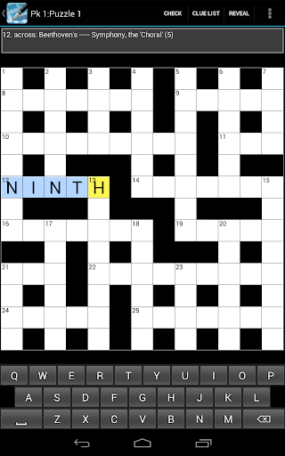 Crossword screenshot