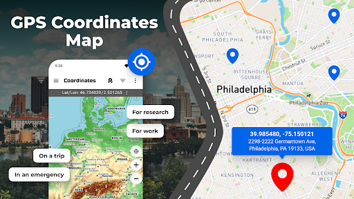 GPS Coordinates Locator Map screenshot