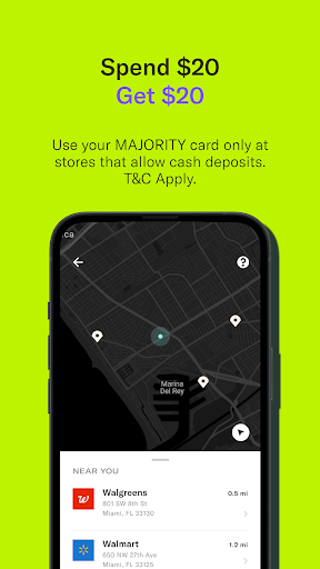 MAJORITY: Mobile banking screenshot