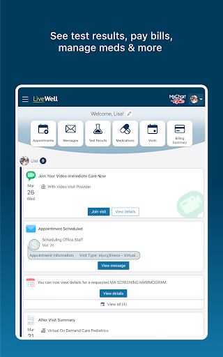 LiveWell with Advocate Aurora screenshot