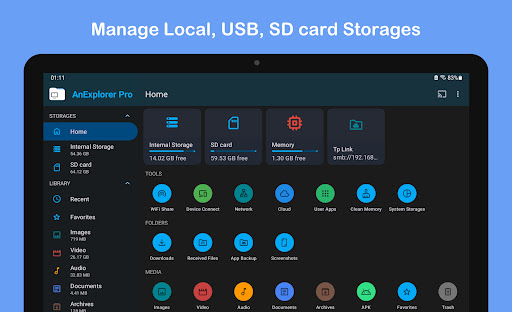 AnExplorer Pro File Transfer screenshot