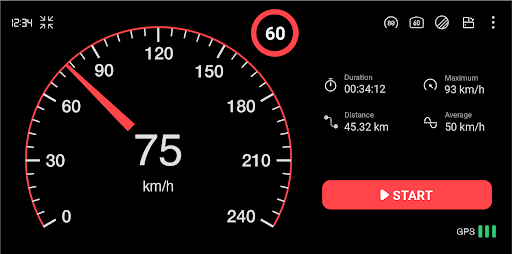 GPS Speedometer : Odometer HUD screenshot
