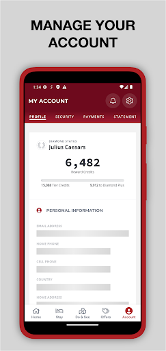 Caesars Rewards Resort Offers screenshot