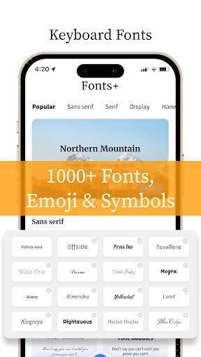 Font Keyboard: Text Fonts+ screenshot